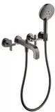 AXOR-HG-AXOR-Citterio-3-Loch-Wannenarmatur-Unterputz-fuer-Wandmontage-mit-Kreuzgriffen-und-Rosetten-Polished-Black-Chrome-39447330 gallery number 1